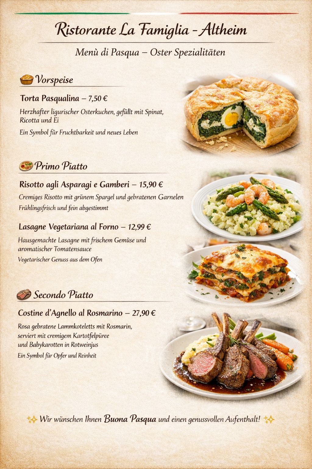 Aktuelle Wochenkarte